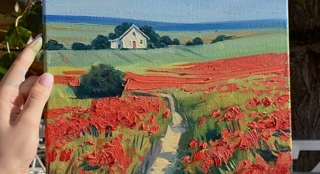 мастер-класс по живописи маслом «Маковое поле»