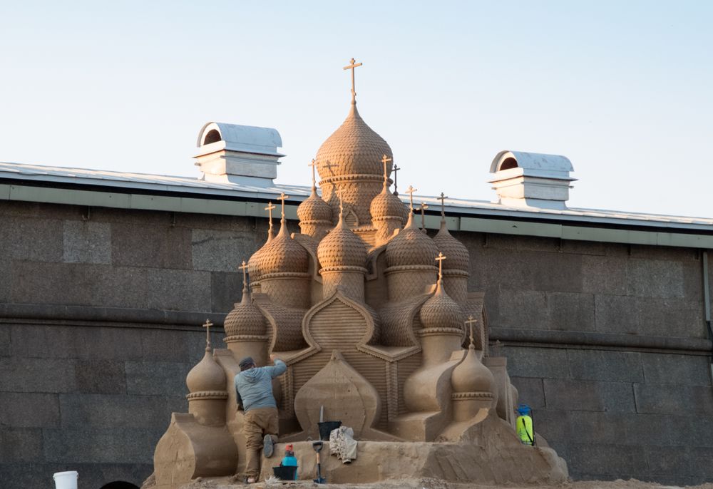 фестиваль песчаных скульптур в Петропавловской крепости