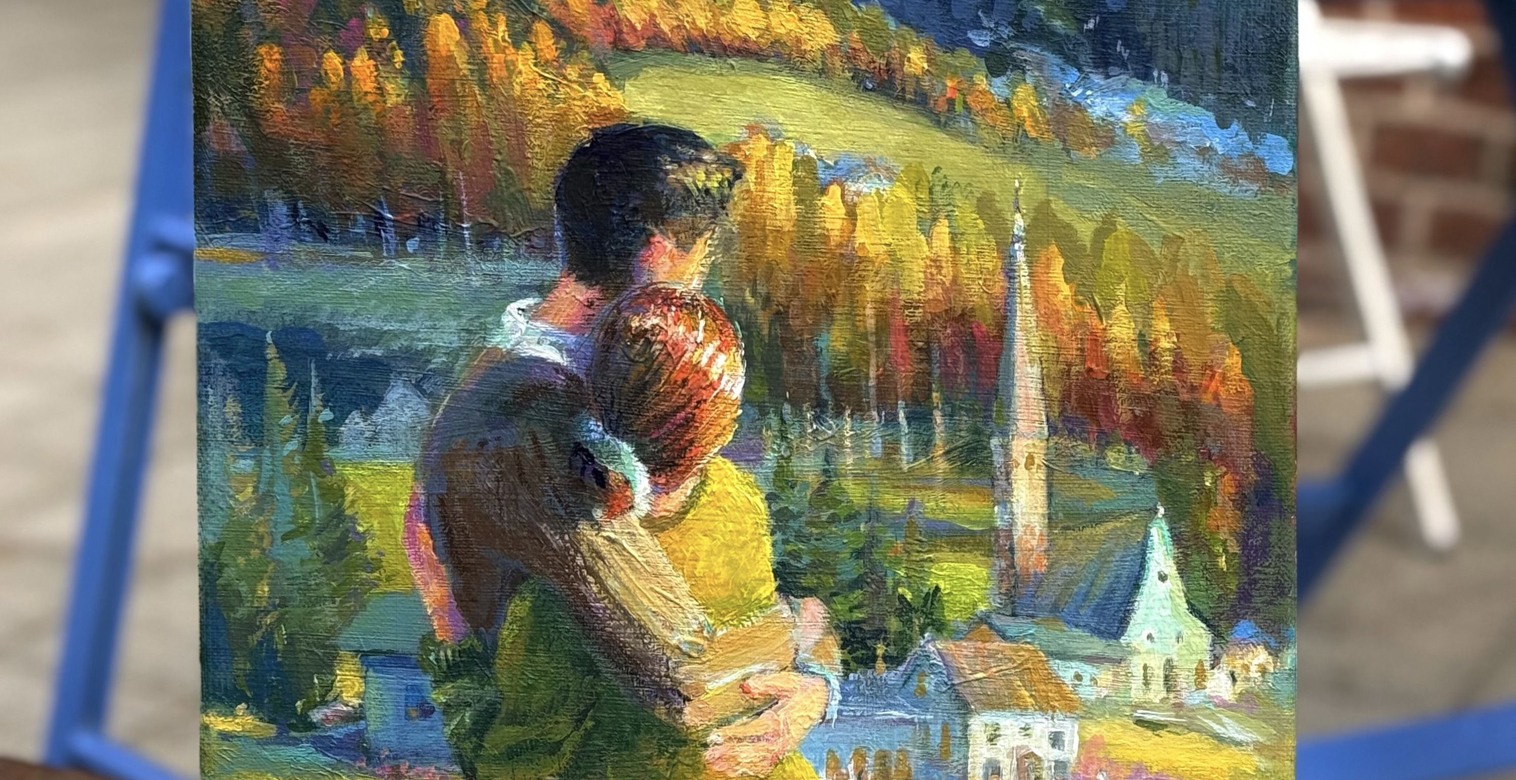 мастер-класс по живописи акрилом «В объятьях гор»