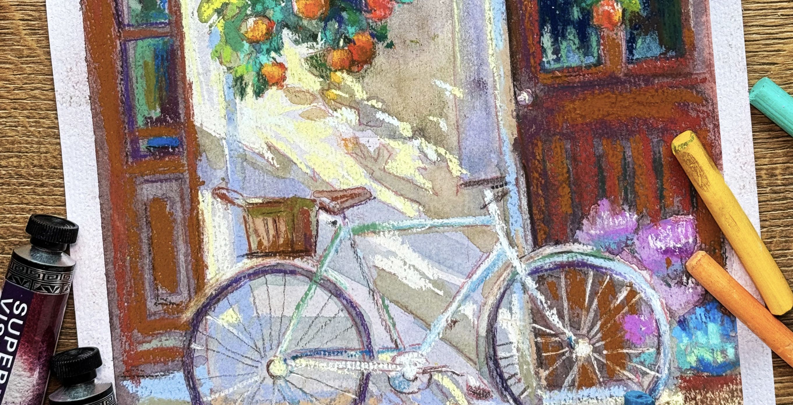 мастер-класс по живописи пастелью «Апельсиновый дворик»