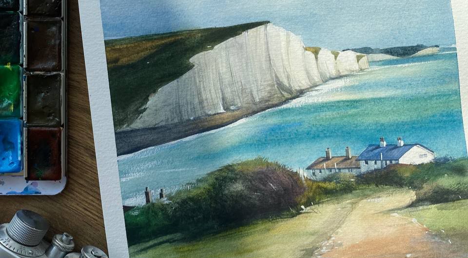 Мастер-класс по живописи акварелью «На берегах Португалии» фото 1