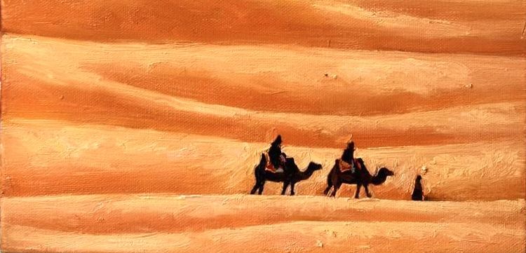 мастер-класс по живописи маслом «Караван в пустыне»