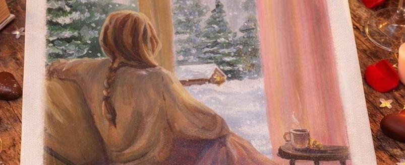 мастер-класс по живописи маслом «Уютное зимнее утро»