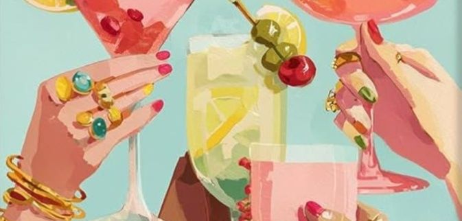 мастер-класс по живописи акрилом «Коктейли»
