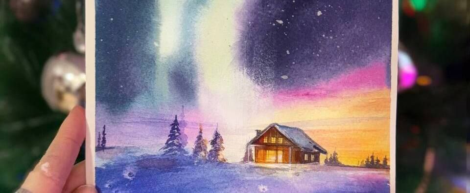 мастер-класс по живописи акварелью «Сияние»