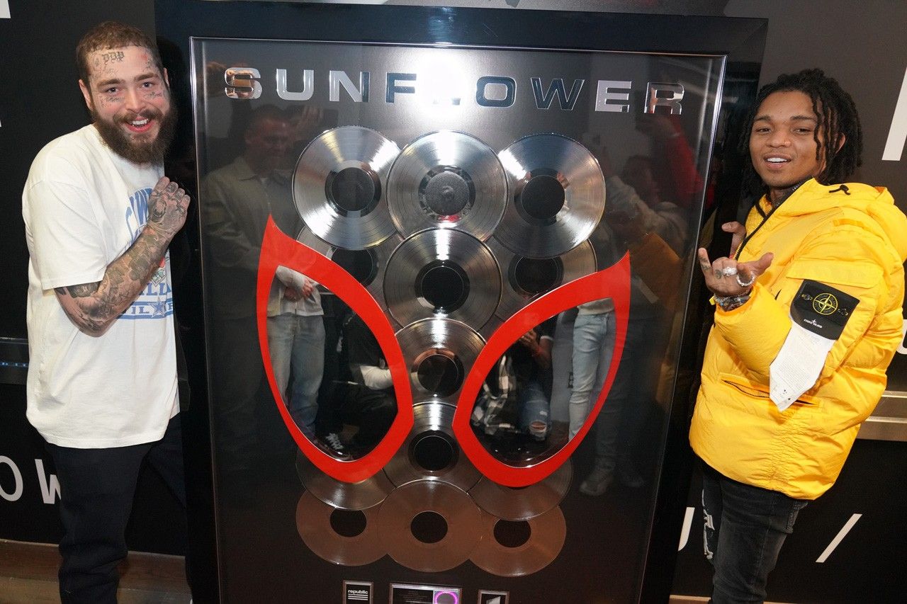 Sunflower Chain Rapper Трек Sunflower рэперов Post Malone и Swae Lee стал самым успешным в мире